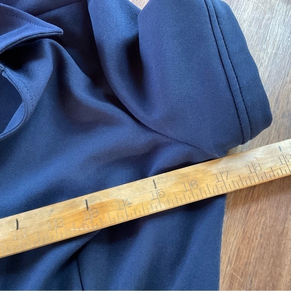 DKNY Dress Faux Wrap Midnight Blue Short Sleeve Size 6 - Picture 5 of 11